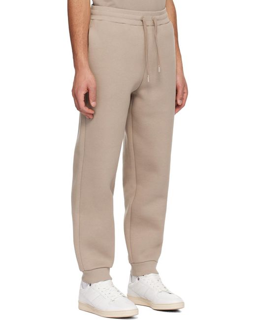 AMI Brown Ami Logo Embossed Drawstring Track Pants for men