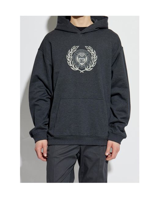 Dolce & Gabbana Blue Logo Printed Hoodie for men