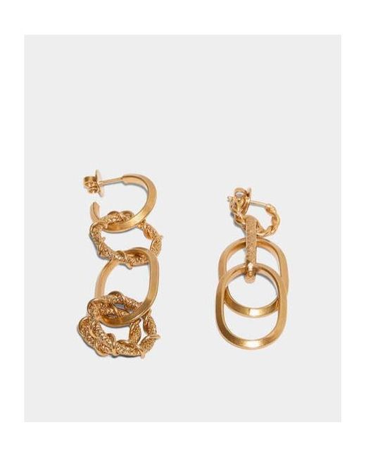 DSquared² Metallic Ring Chain Earrings