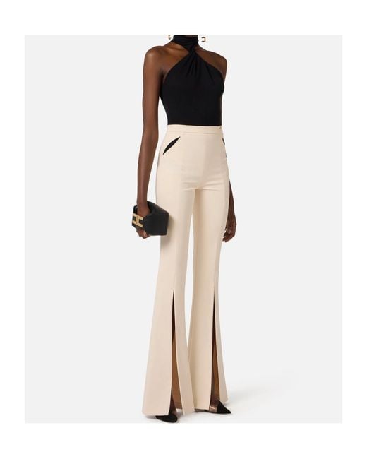 Elisabetta Franchi Black Twisted Neckline Bodysuit
