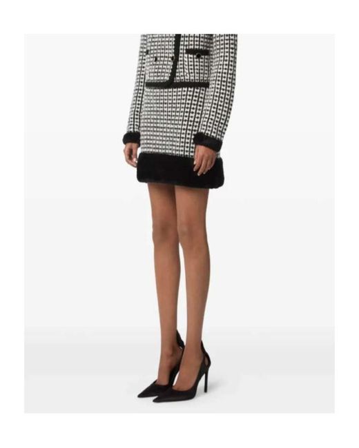 Nina Ricci Black Jacquard Mini Skirt