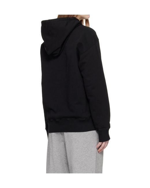 MM6 by Maison Margiela Black Drawstring Patch Hoodie