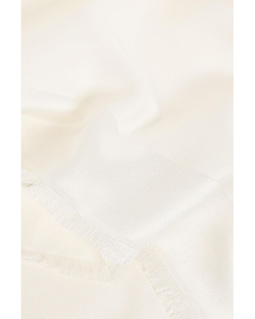 Givenchy White Scarf With Logo