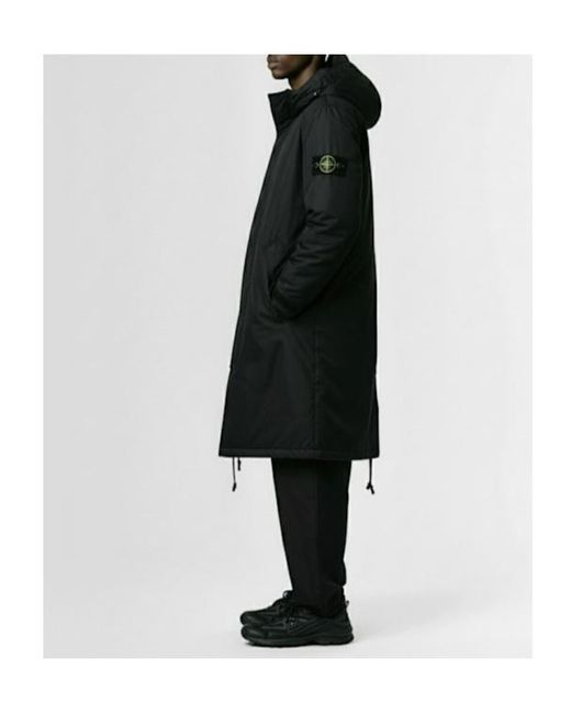 Stone Island Blue Long-Sleeved Parka for men