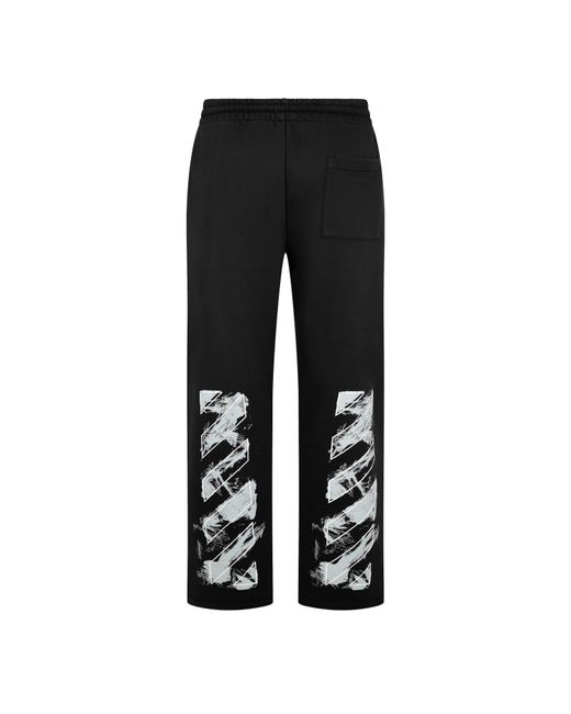 Off-White c/o Virgil Abloh Black Logo Pattern Sweatpants for men
