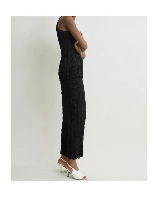 Totême  Black Totême Crinkled Knitted Skirt