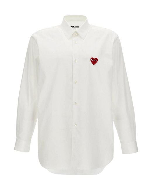 COMME DES GARÇONS PLAY White Long Sleeve Shirt for men