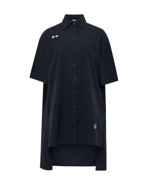 J.W. Anderson Blue Short-Sleeve Pocket Dress