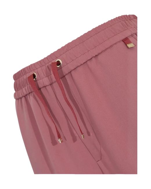 Herno Pink Drawstring Straight-Leg Pants