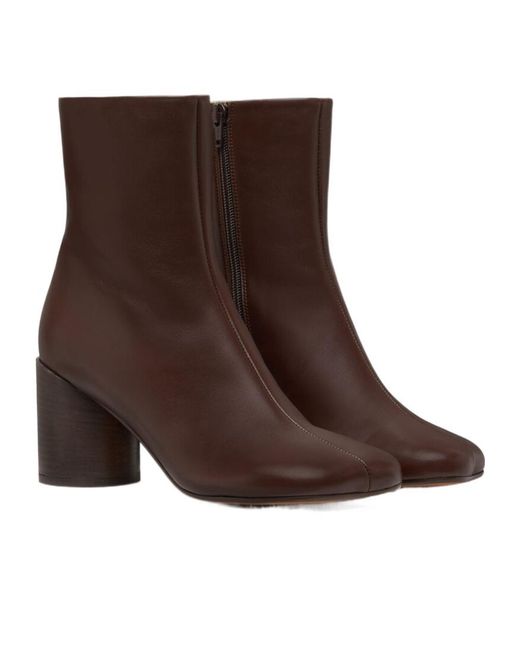 MM6 by Maison Margiela Brown Anatomic Ankle Boots