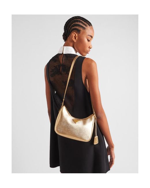 Prada Natural Saffiano Leather Mini Handbag