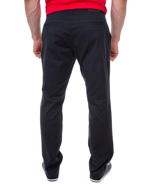 EA7 Blue Straight Casual Pants for men