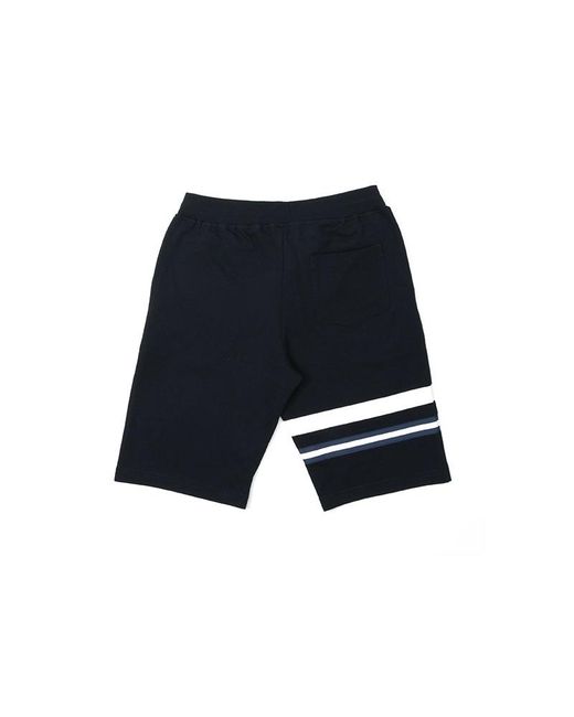 Paul & Shark Blue Logo Patch Shorts for men