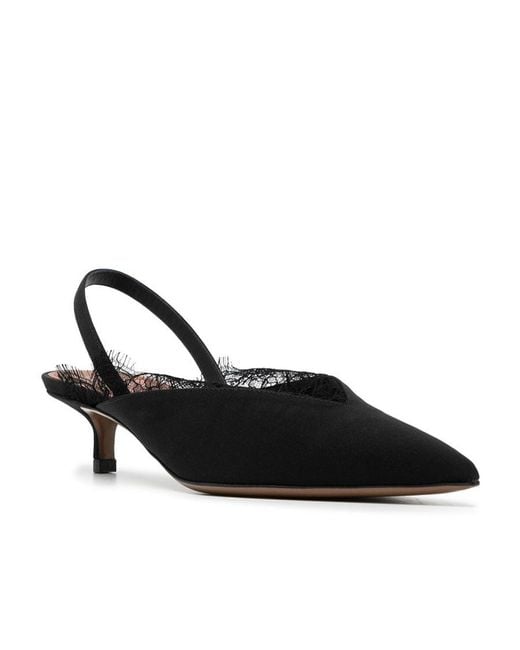 Neous Black Sling-Back Suede Mules