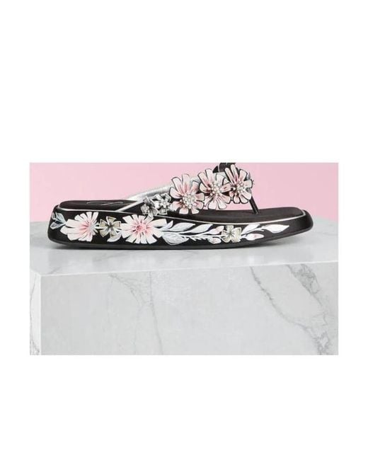 Roger Vivier White Patterned Slippers