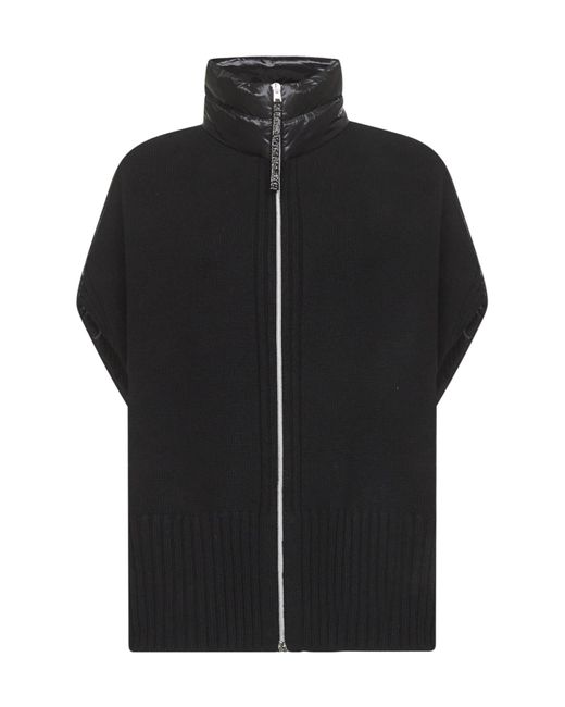 Herno Black Panelled Zipped Gilet