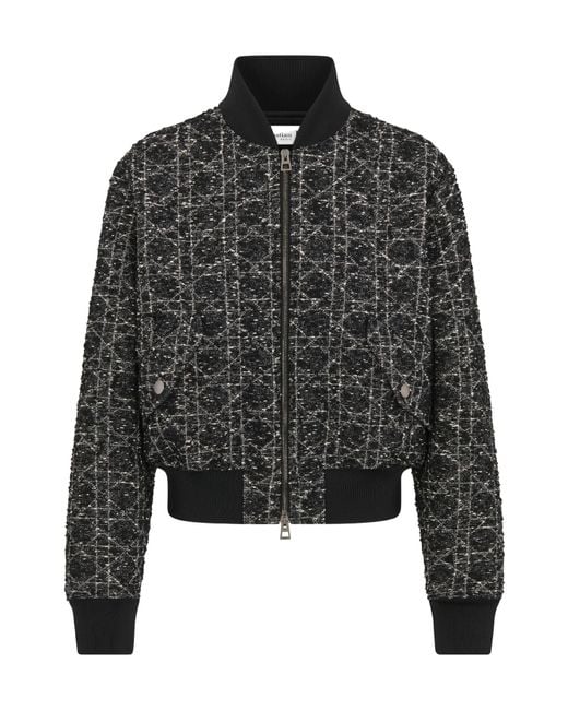 Dior Black Macrocannage Bomber Jacket