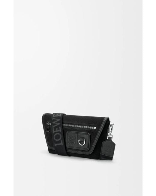 Loewe Black Mini Flex Messenger Bag for men
