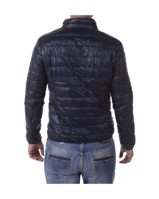 EA7 Blue Zipped Padded Jacket for men