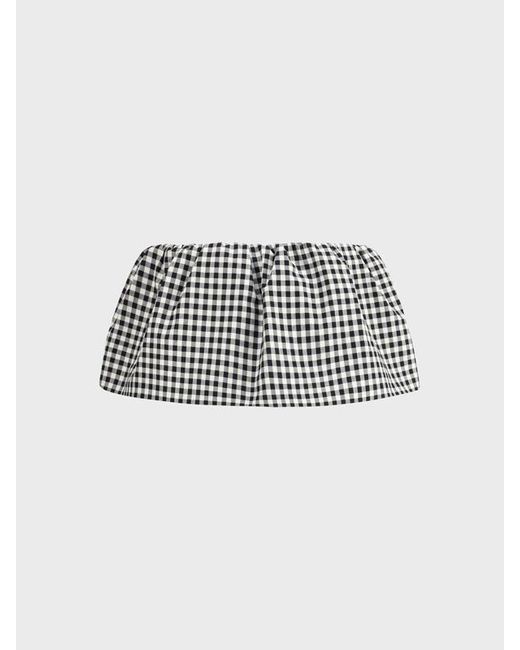 Miu Miu Black Checked Mini Skirt