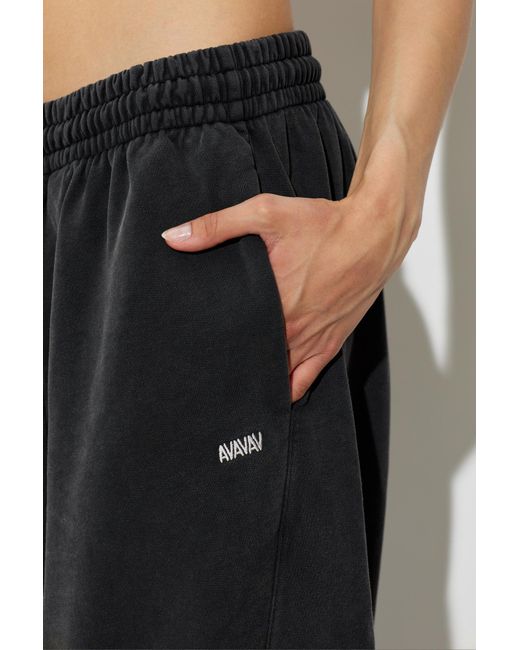 AVAVAV Black Smock Detailed Track Pants