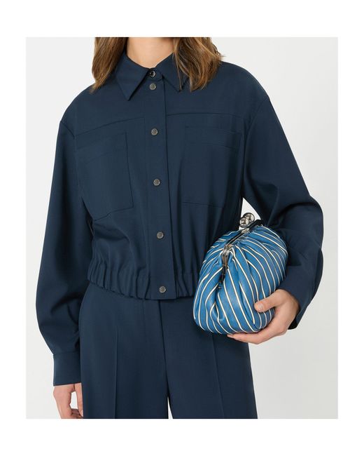 Weekend by Maxmara Blue Virgin Wool Jacket