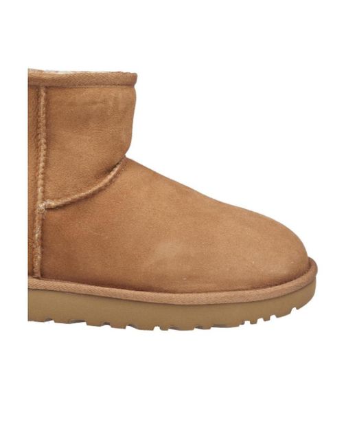 Ugg Brown Classic Mini Logo Patch Boots