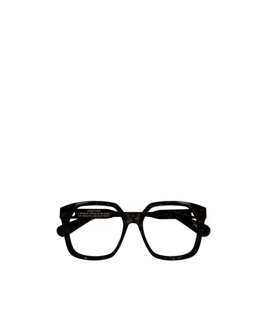 Chloé White Chloé Eyewear Square-Frame Logo-Engraved Glasses
