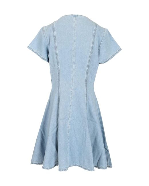 7 For All Mankind Blue Flared Dress