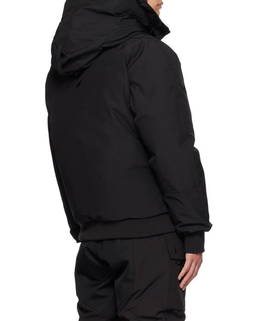 Canada Goose Black Chilliwack Hooded Bomber Jacket for men