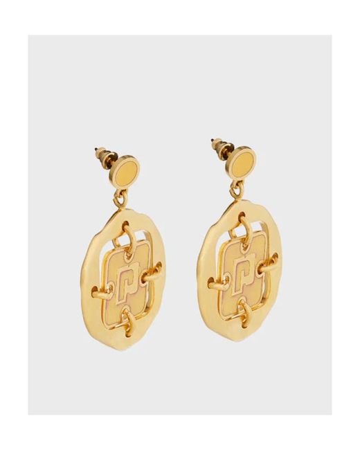 Rabanne Metallic Polished Drop Earrings