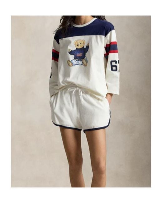 Polo Ralph Lauren Blue Polo Bear Long-Sleeved Crewneck T-Shirt