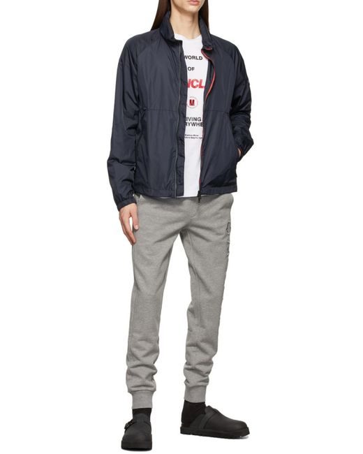Moncler White Logo Print T-Shirt for men