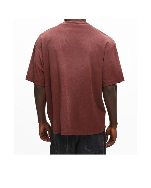 Acne Brown Logo T-Shirt for men