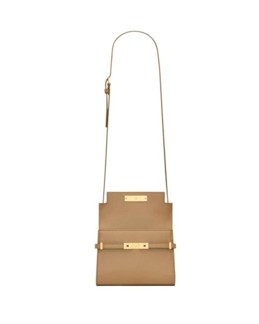 Saint Laurent White Manhattan Mini Crossbody Bag
