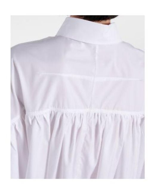 Marni White Cotton Poplin Shirt Dress
