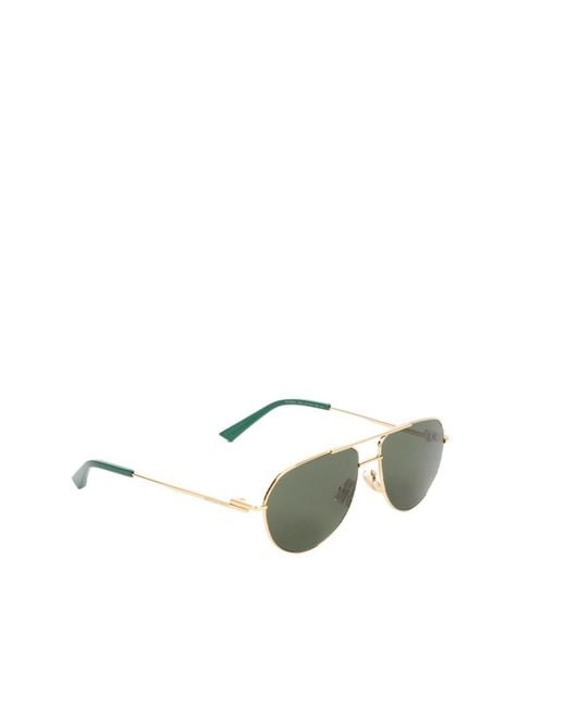 Bottega Veneta Green Eyewear Split Rectangular Sunglasses