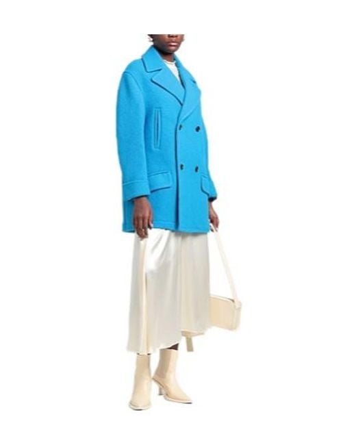 Marni Blue Simple Double- Woolen Coat