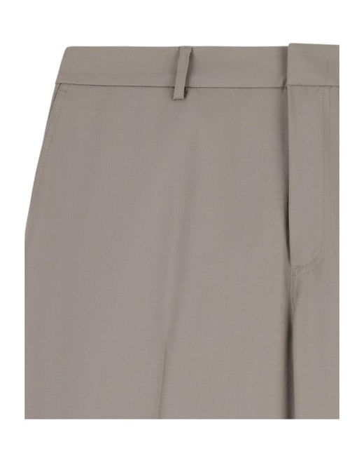 Emporio Armani Gray Contemporary Tailored Pants for men
