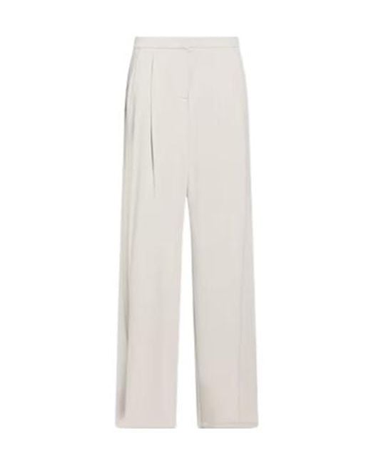 Max Mara White Loose Straight-Leg Pants