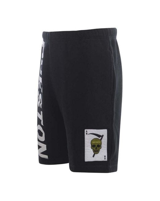 Heron Preston Black Logo-Printed Knee-Length Track Shorts for men