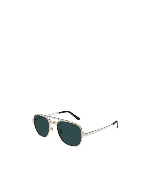 Cartier Green Aviator Frame Sunglasses for men