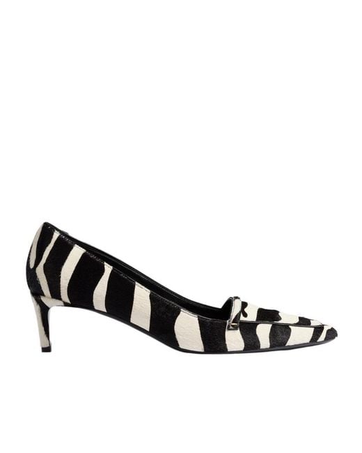 Khaite Black Celia 50 Zebra-Print Calf Hair Pumps