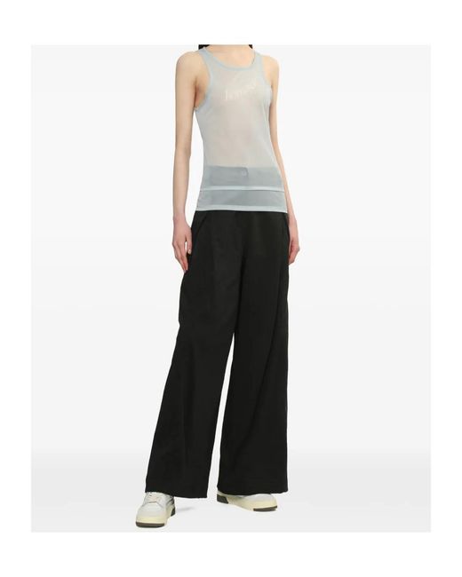 Low Classic Black Wide-Leg Trousers