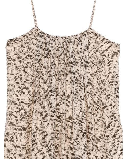 Alysi Natural Polka Dot Long Dress