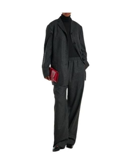 Jil Sander Black Wool Flannel Jacket