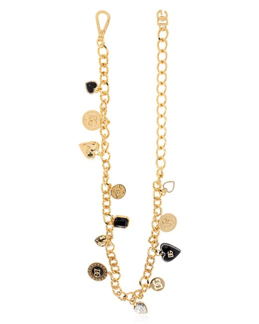 Dolce & Gabbana White Pendant Detailed Belt