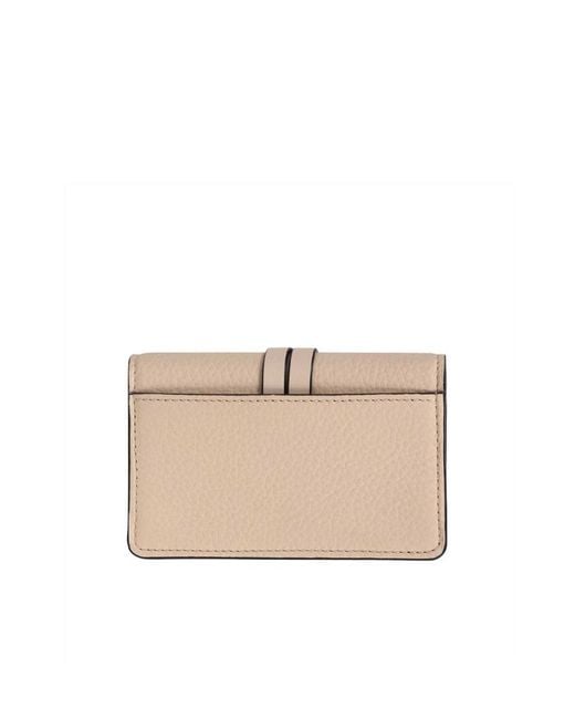 Chloé Natural Chloé Logo Engraved Alphabet Cardholder