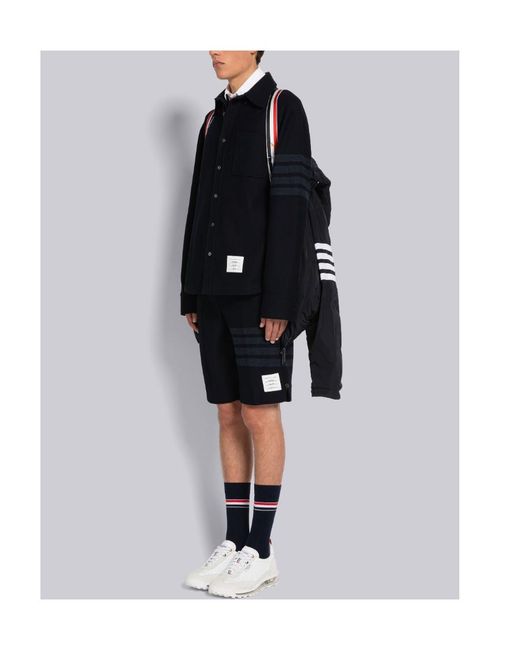 Thom Browne Black 4-Bar Stripe Padded Jacket for men