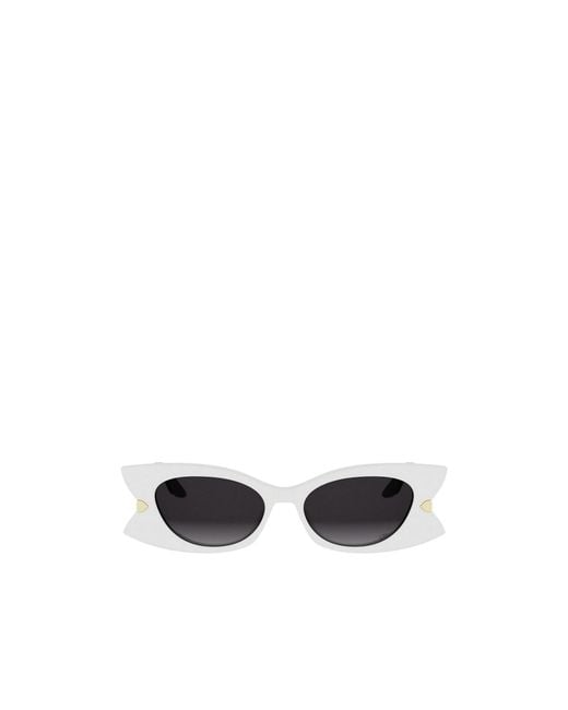 Dior White Eyewear Butterfly Frame Sunglasses
